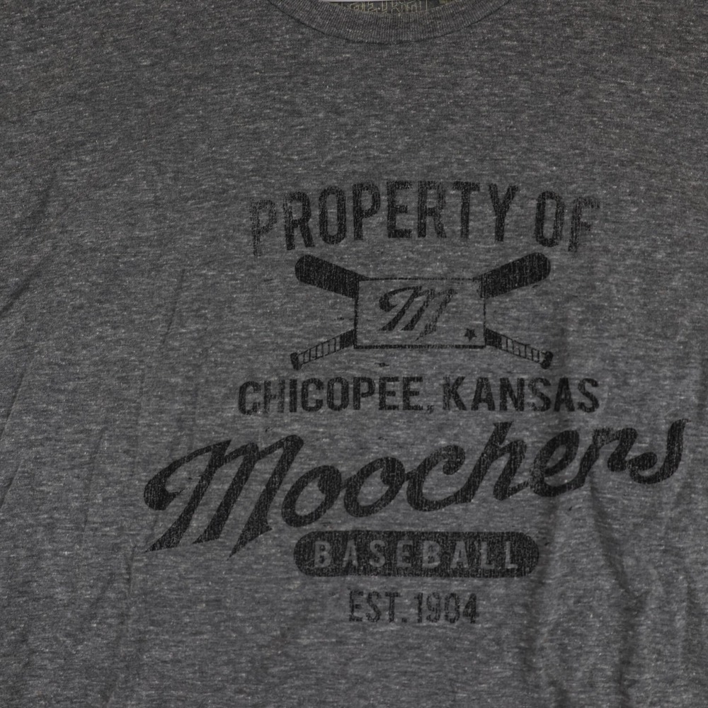 Retro Brand T-Shirt Mens Large Gray Chicopee Kansas Moochers Baseball Graphic - Picture 3 of 10